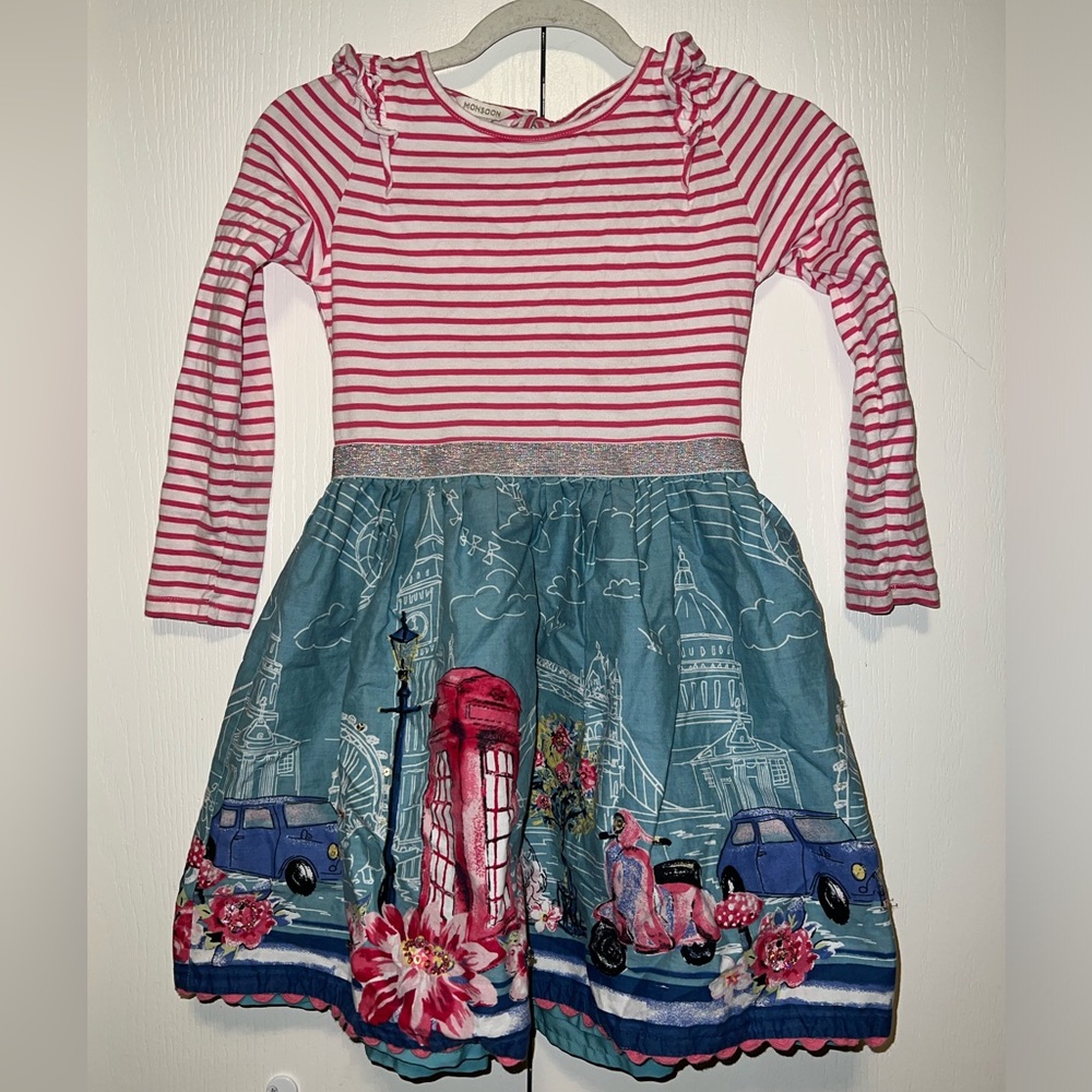 Monsoon London Scene Long Sleeve Dress